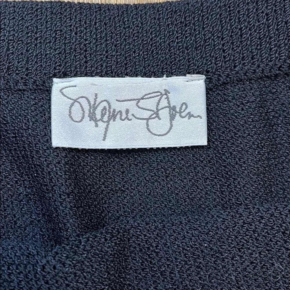 VTG Marie St. John Black Skirt Size 8 Santana Knit Pockets Straight Pencil EUC